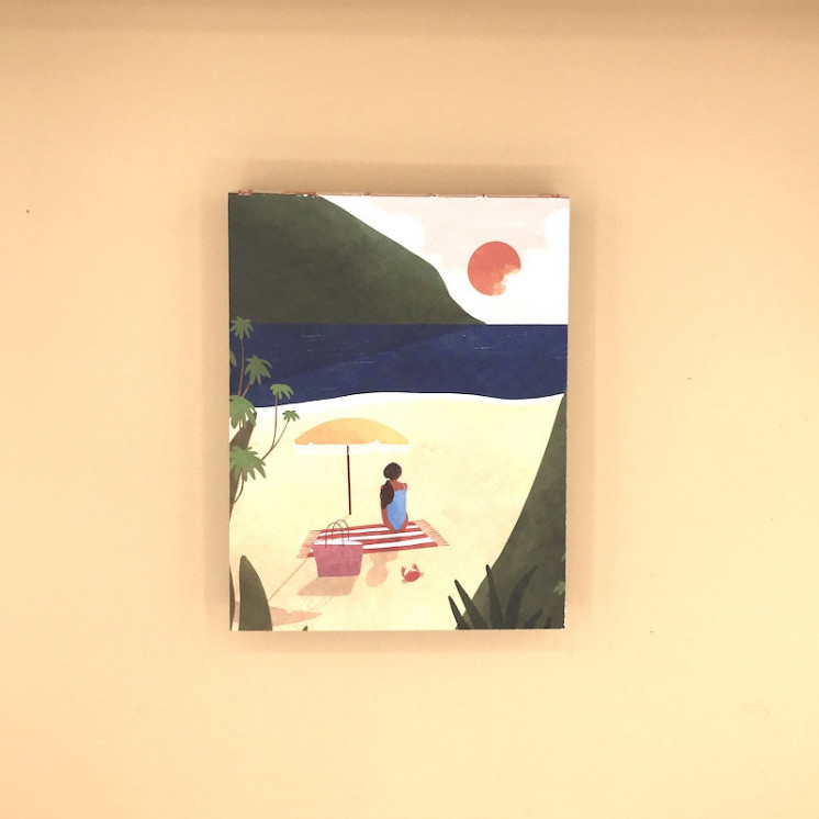 Carnet Inspiration couverture illustrée "Sunset beach"
