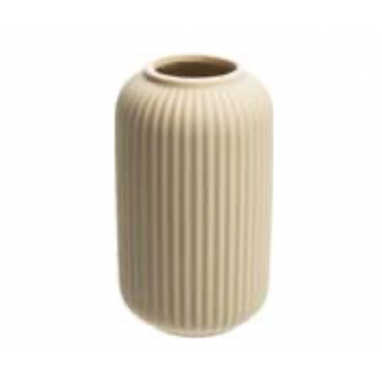 Vase en porcelaine "douce brise" coloris écru, petit format.