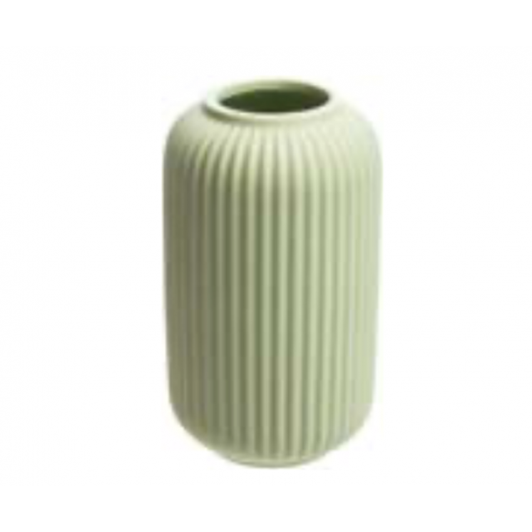 Vase en porcelaine "douce brise" coloris vert pâle, petit format.