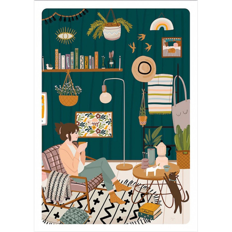 Affiche A4 illustrée "Cosy"