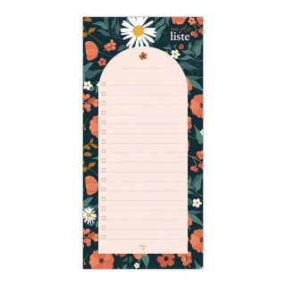 Bloc-note "ma jolie liste" illustré du motif Jardin Botanique