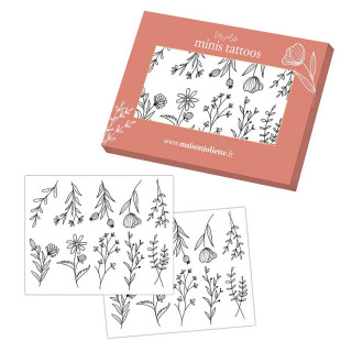 Mini-tattoos éphèmeres, 2 planches de 10 tatouages