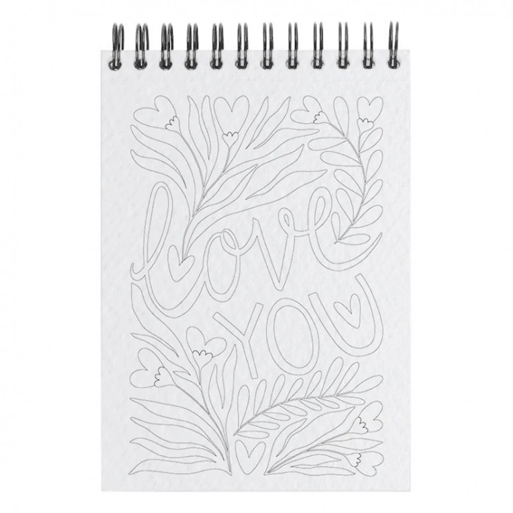 Carnet de coloriage Love A6