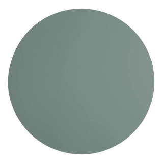 Set de table rond Vacavaliente® en cuir recyclé coloris Vert eucalyptus