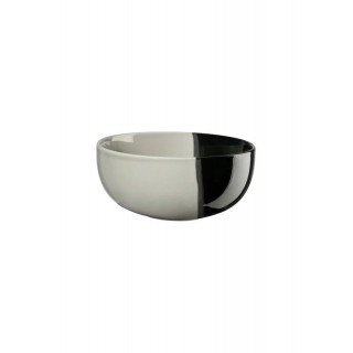 Bol bicolore noir et blanc en porcelaine "New bone China" coloris blackcurrant smoothie
