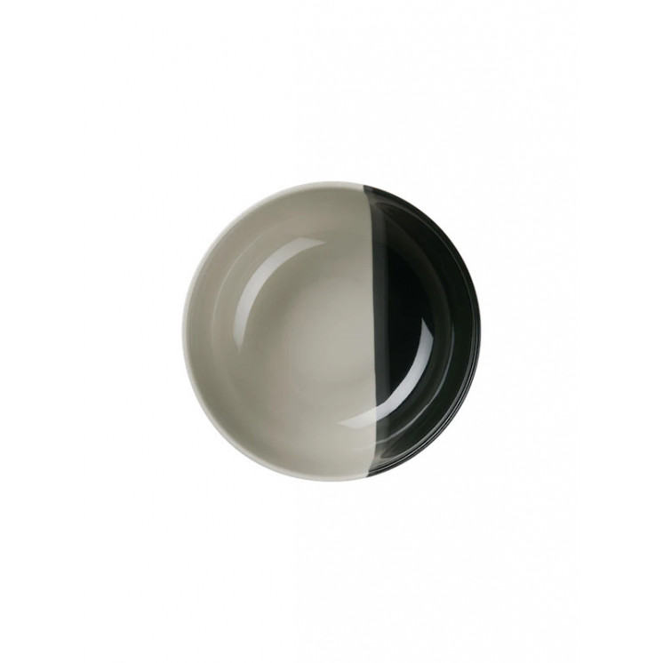 Grand bol bicolore noir et blanc blackcurrant smoothie