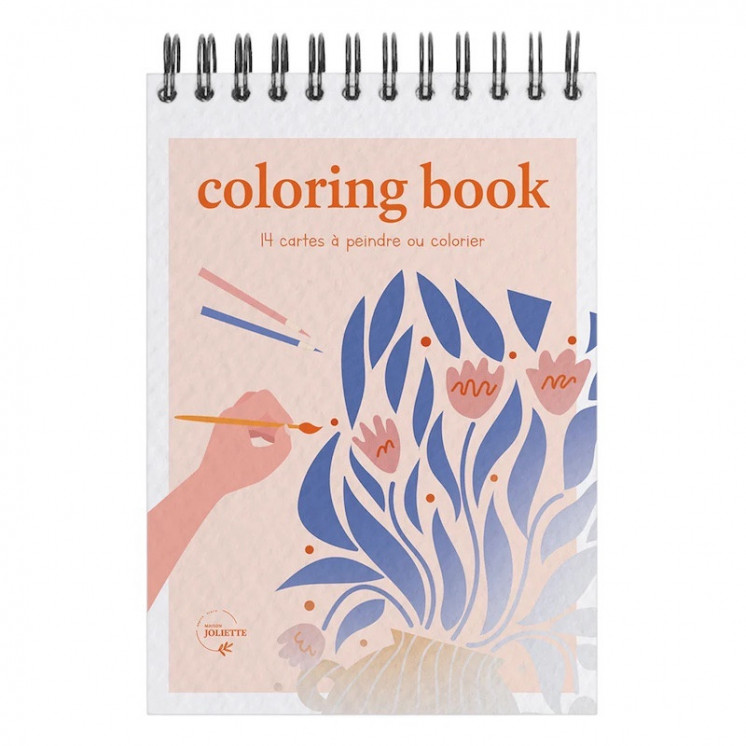 Couverture du carnet de coloriage floral 2, format A6