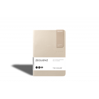 Carnet Zequenz COLOR format B6 coloris Taupe (couverture soft touch et marque-page aimanté intégré).