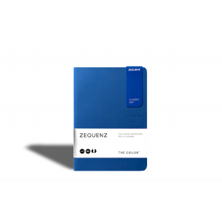 Carnet Zequenz COLOR format B6 coloris Royal Blue (couverture soft touch et marque-page aimanté intégré).