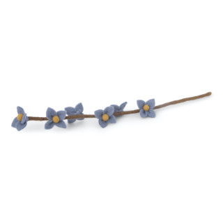 Branche en laine avec fleurs bleu ciel Gry & Sif