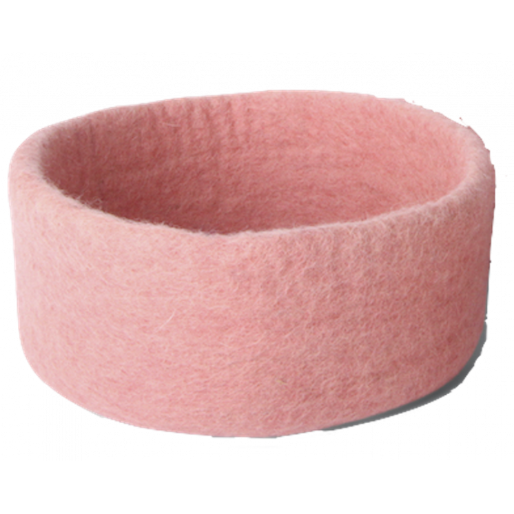 Panier en laine coloris rose clair, grand format Gry & Sif