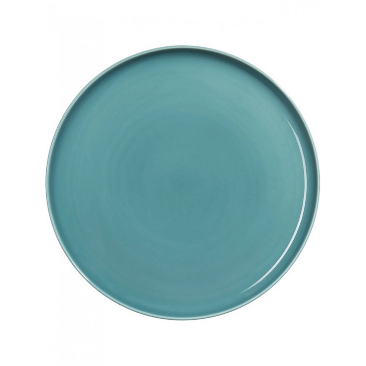Plat ou assiette de présentation Colibri, coloris bleu petrol