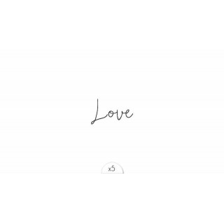 Tattoo éphèmere, motif Ecriture noire "Love"