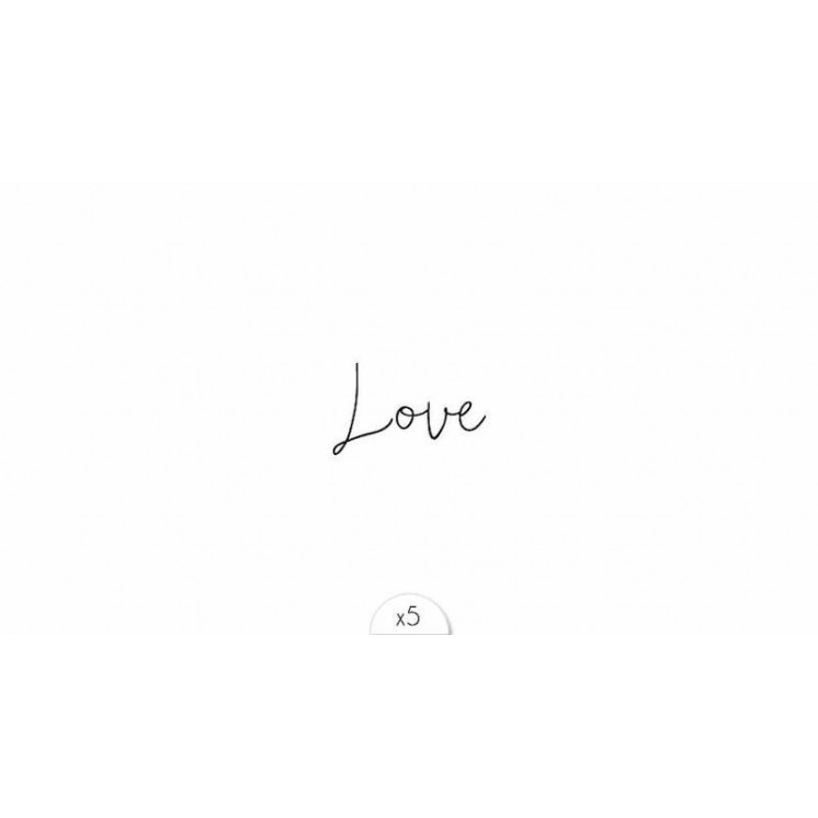 Tattoo éphèmere, motif Ecriture noire "Love"