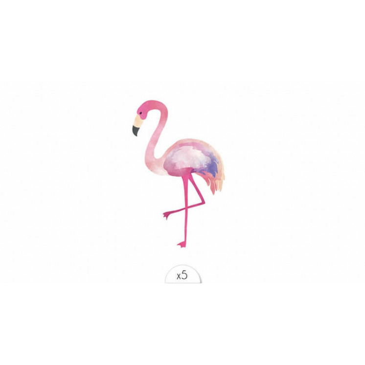 Tattoo éphèmere, motif Flamant rose aquarelle