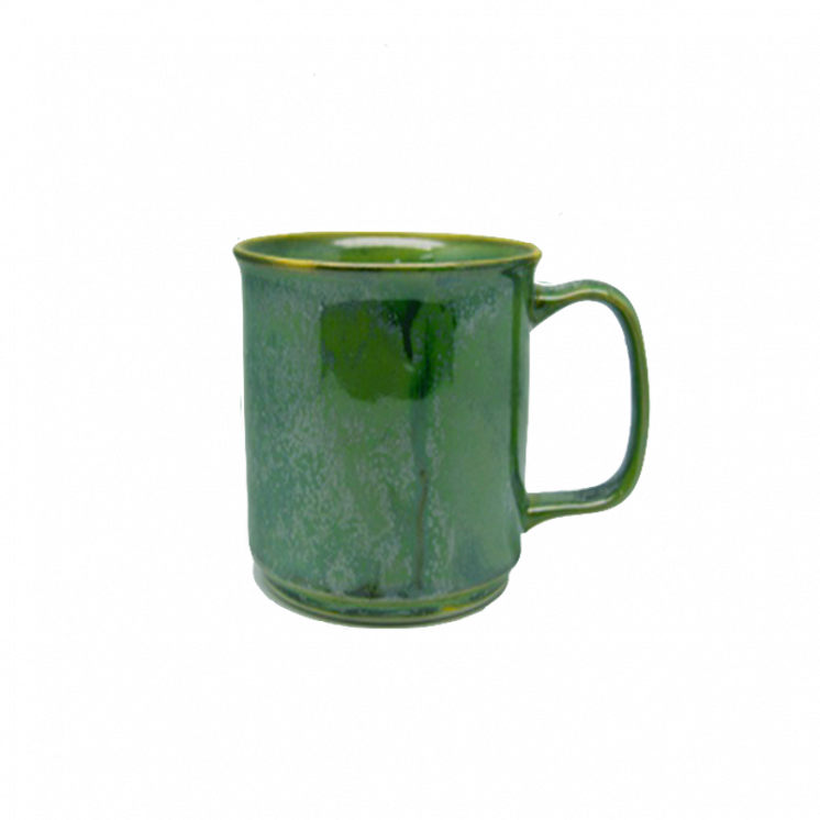 Mug en procelaine émaillée, coloris vert jade
