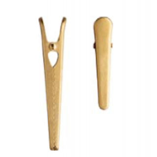 Lot de 2 Clips dorés, 2 tailles différentes