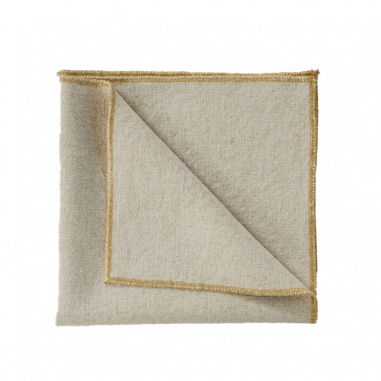 Serviette de table "Verone" en lin et coton coloris Naturel.