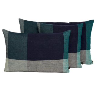 Coussin en lin Saporo coloris Encre, forme carrée