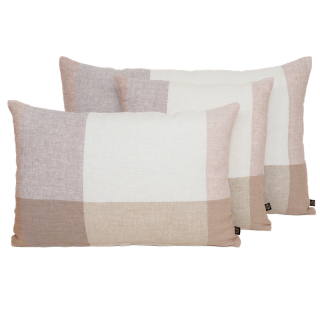 Coussin en lin Saporo coloris Pétale, forme carrée