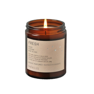 Bougie artisanale parfumée de la marque française Fariboles, parfum Fresh