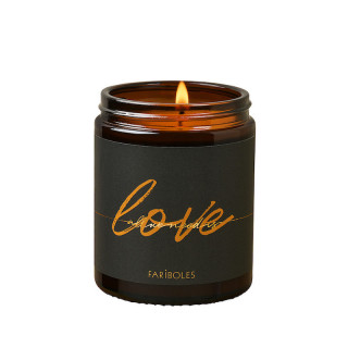 Bougie artisanale parfumée de la marque française Fariboles, parfum All we need is Love