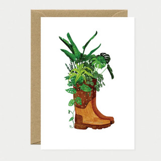 Carte Plant lover boots + enveloppe (atws)