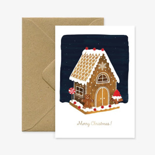 Carte Ginger bread house + enveloppe (atws)