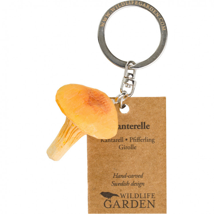 Porte-clé Girolle en bois sculpté