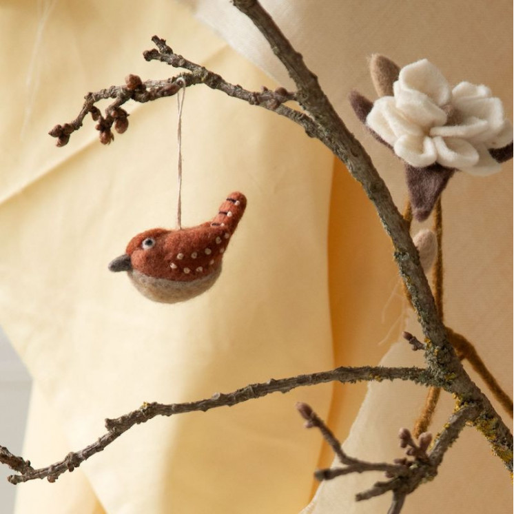 Petit troglodyte mignon en laine Gry&Sif