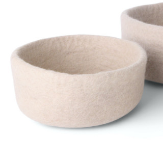 Panier en laine coloris beige, moyen format Gry & Sif