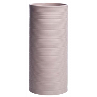 Vase haut en céramique "vintage" coloris Vieux rose, grand format