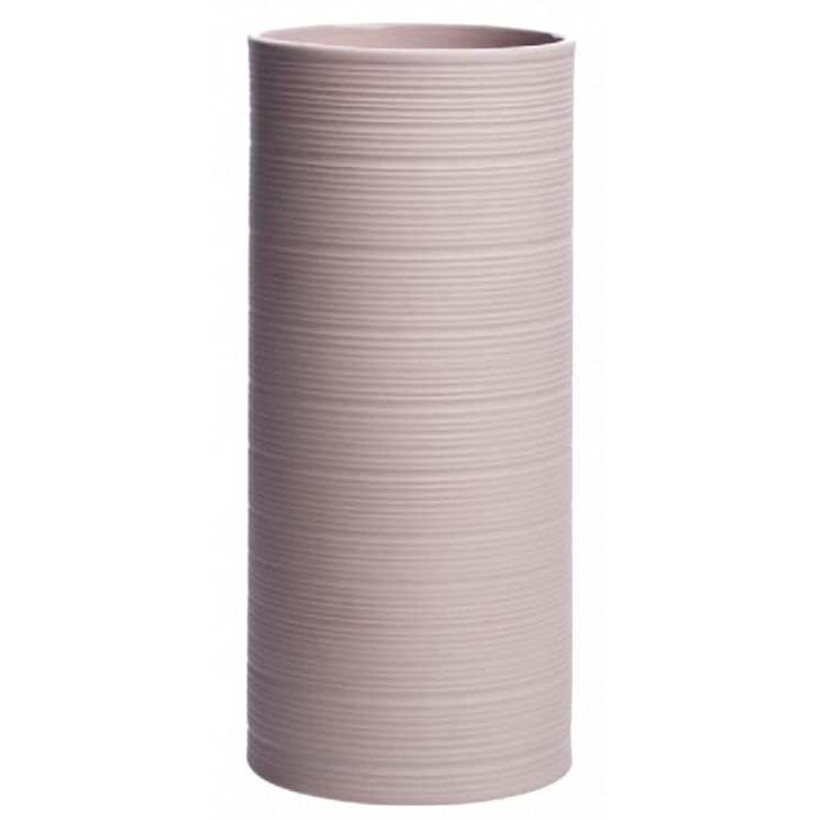 Vase haut en céramique "vintage" coloris Vieux rose, grand format