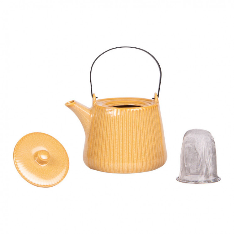 Théière Tiao en grès jaune