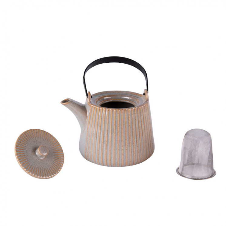 Théière Tiao en grès bleu clair