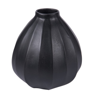 Vase rond Juno Noir en aluminium D21H21