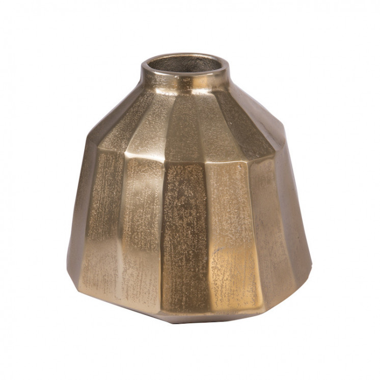 Vase faceté Juno Or en aluminium D21H23