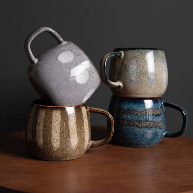 Mug Origami Bleu grisé