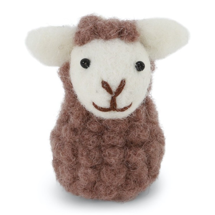 Petit mouton en laine vieux rose Gry & Sif