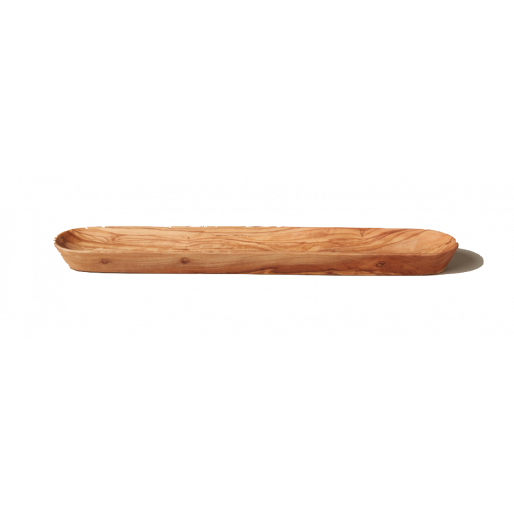 Plat long en bois d'olivier