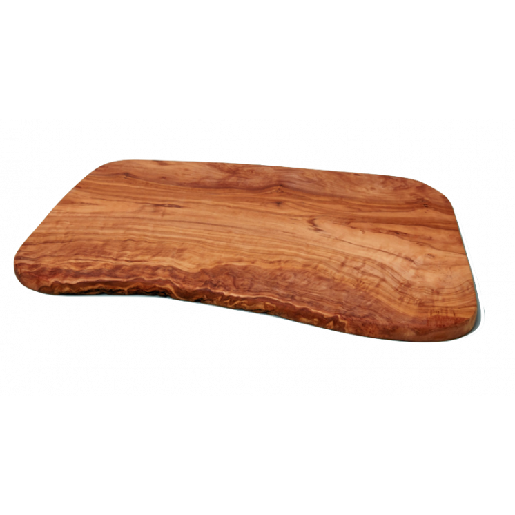 Planche en bois d'olivier de forme naturelle