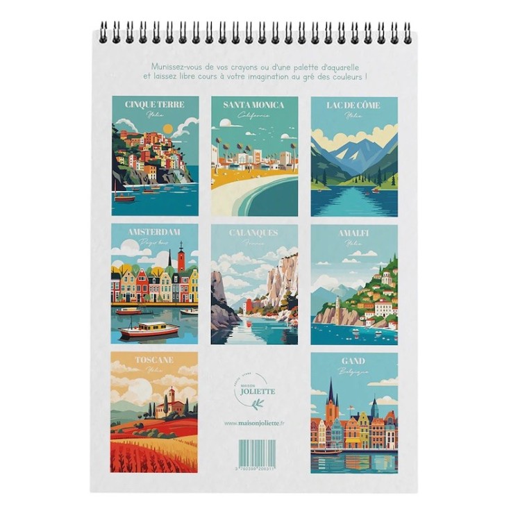 Carnet de coloriage Voyage voyage A4