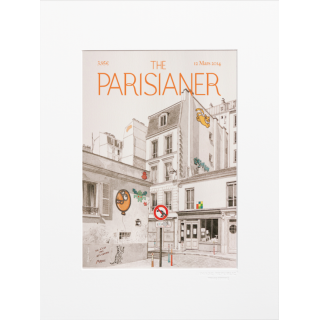 Affiche de la collection The Parisianer de la marque Image Republic, tags rigolos. Artiste : Philippe Mignon