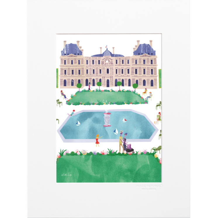 Affiche parisienne de la marque Image Republic, Jardin du Luxembourg