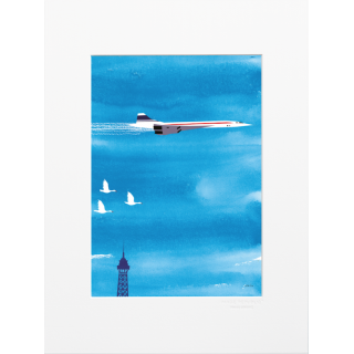 Affiche parisienne de la marque Image Republic, Concorde. Artiste : Nick Lu
