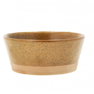 Bol de la gamme EVIG, en porcelaine émaillée, coloris Ambre