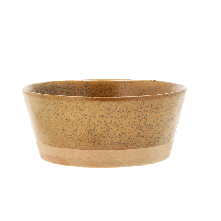Bol de la gamme EVIG, en porcelaine émaillée, coloris Ambre