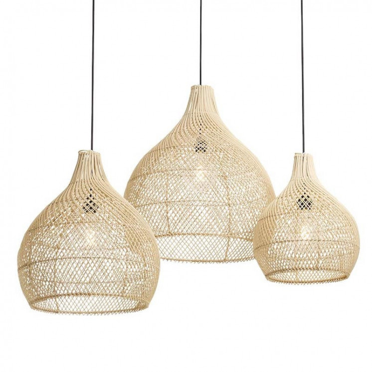 Suspension Bawang en rotin - Petite