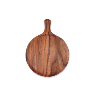 Planche ronde en bois de sheesham huilé avec un manche