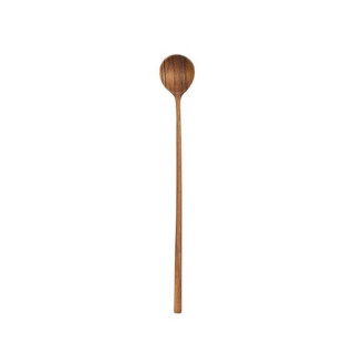 Petite cuillère de dégustation avec long manche, en bois de teck